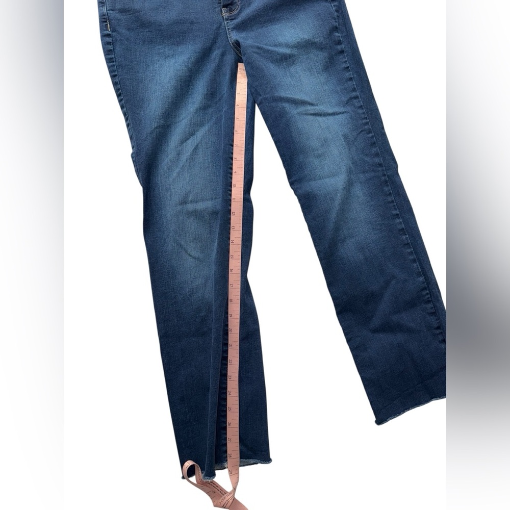 NYDJ Dark Blue Straight-Leg Marilyn Straight Jeans Size 10 - Picture 4 of 6